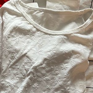 Zyia crop snowflake long sleeve size M